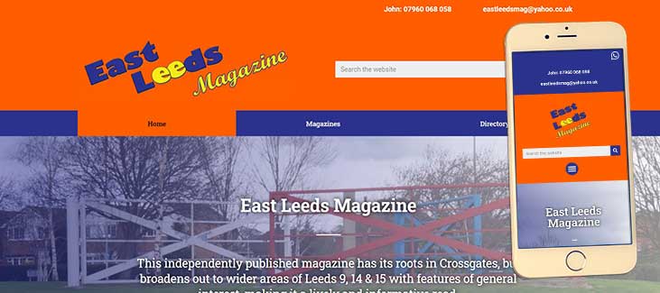 East Leeds Magazine Website Preview